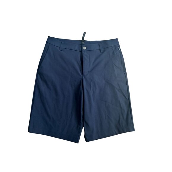 LULULEMON Men's Navy Blue Flat front Casual Shorts Size 33 - Picture 1 of 8